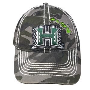 H Slideback Hat Multicolor One Size Embroidered Logo Camo Aloha Headwear